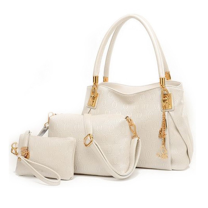 three-piece PU handbag, messenger bag and purse set