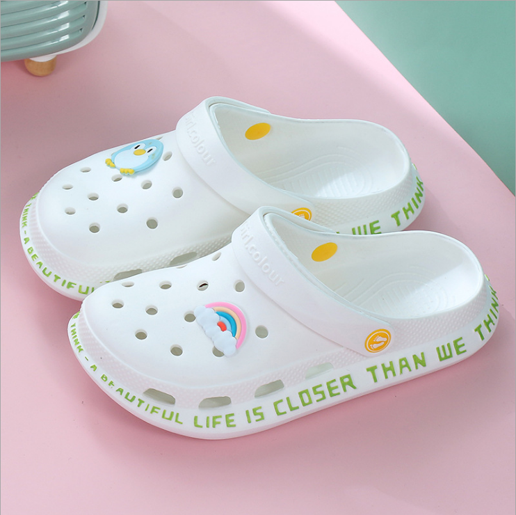 Women's Sandals red Lady Girl Summer Women Casual Jelly Shoes croc Hollow Out Mesh Flats Beach