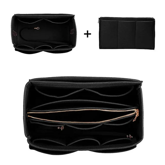 Multi pocket women's makeup bag toiletries storage bag.