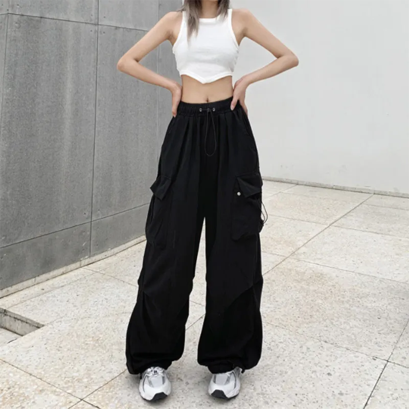 Calça cargo ampla unissex