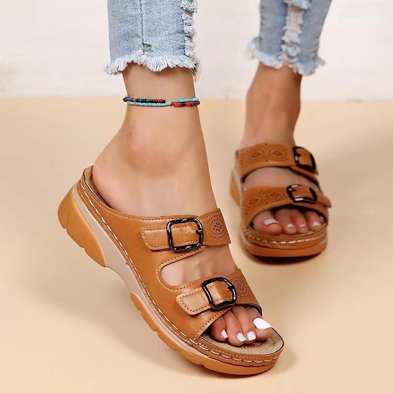 Summer new women's shoes large size sandals fashion wedges casual
