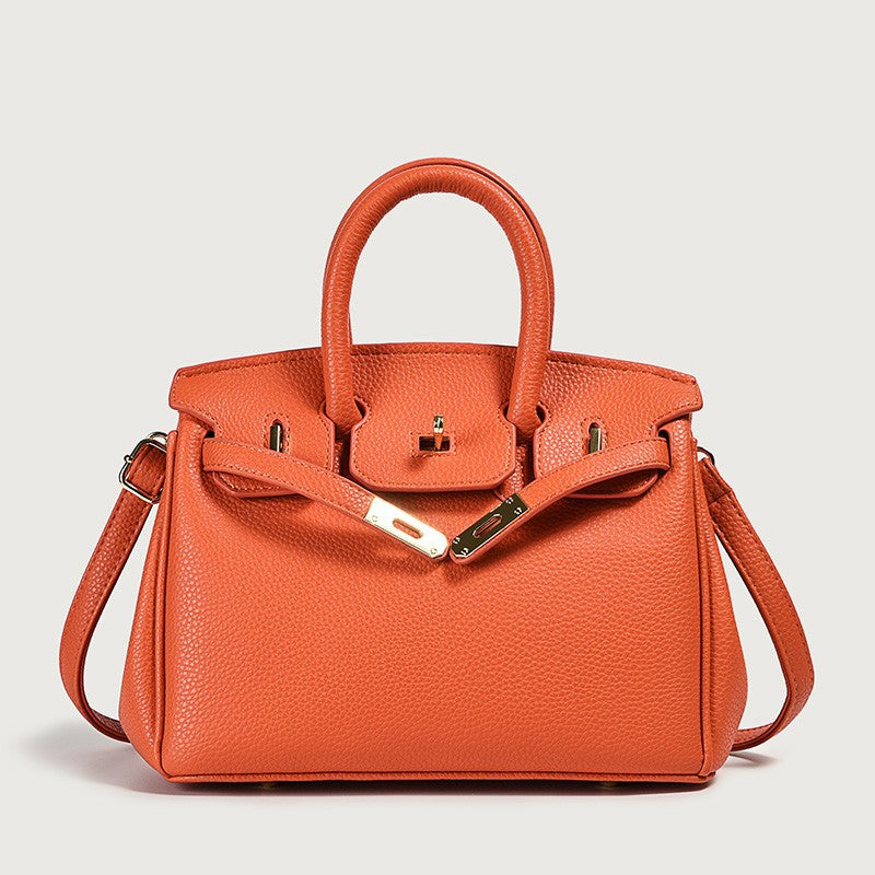classic PU top-handle tote bag