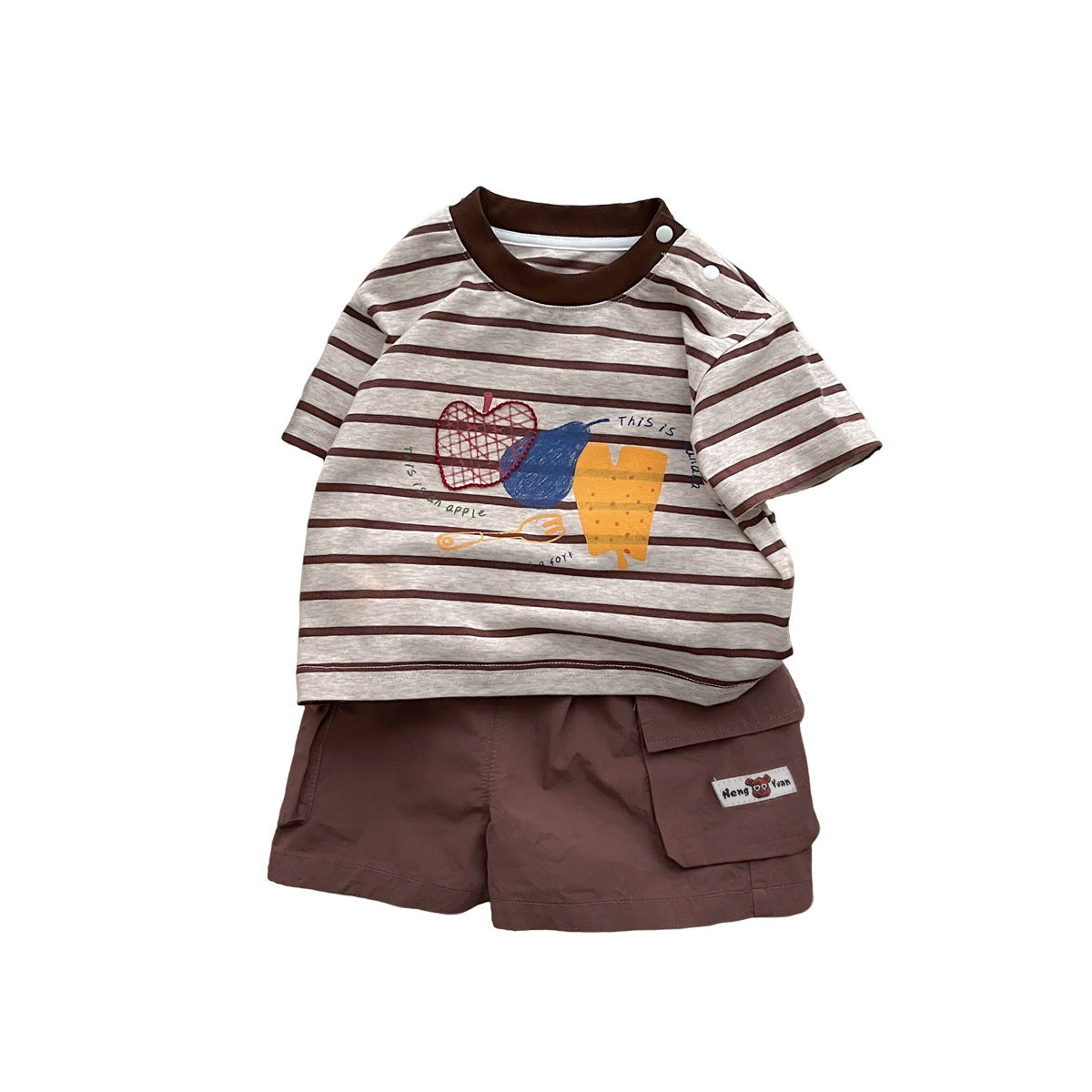 Kids T-Shirt and Cargo Shorts Toddler Outfit Boy Clothing Set