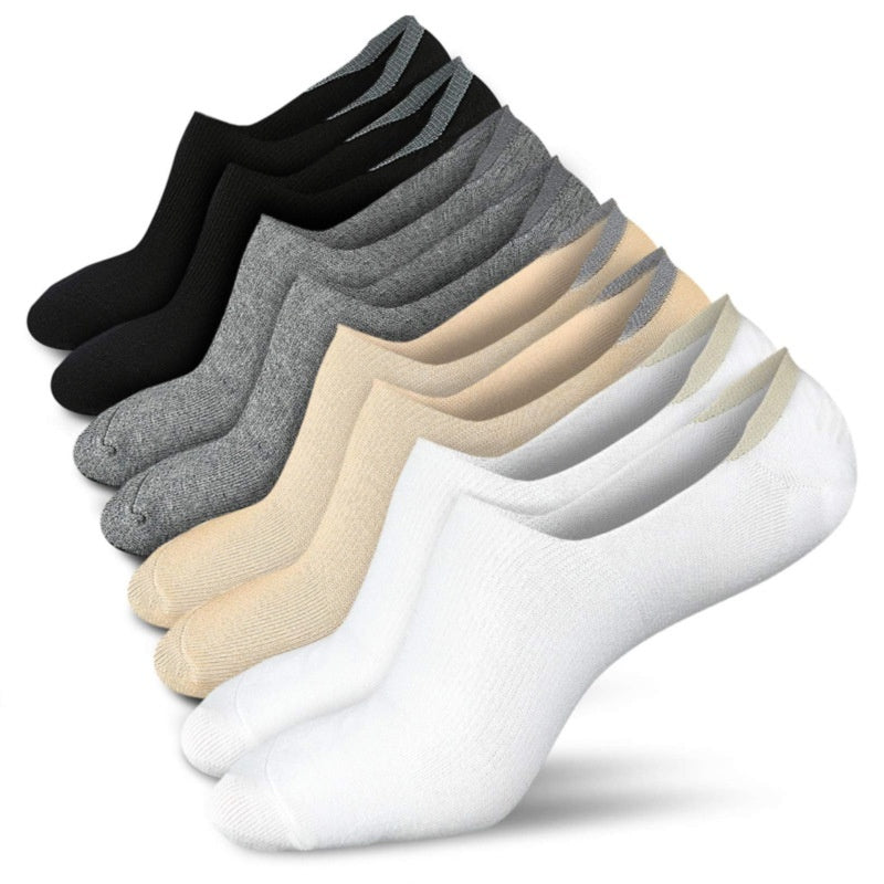 5 Pairs Of Invisible Boat Socks Tight Women Summer...
