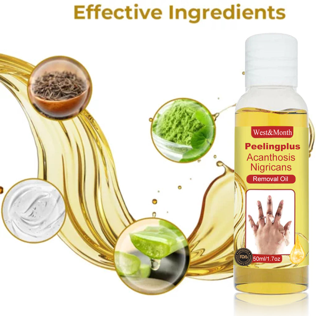 bottle of treatment oil for darkened skin areas