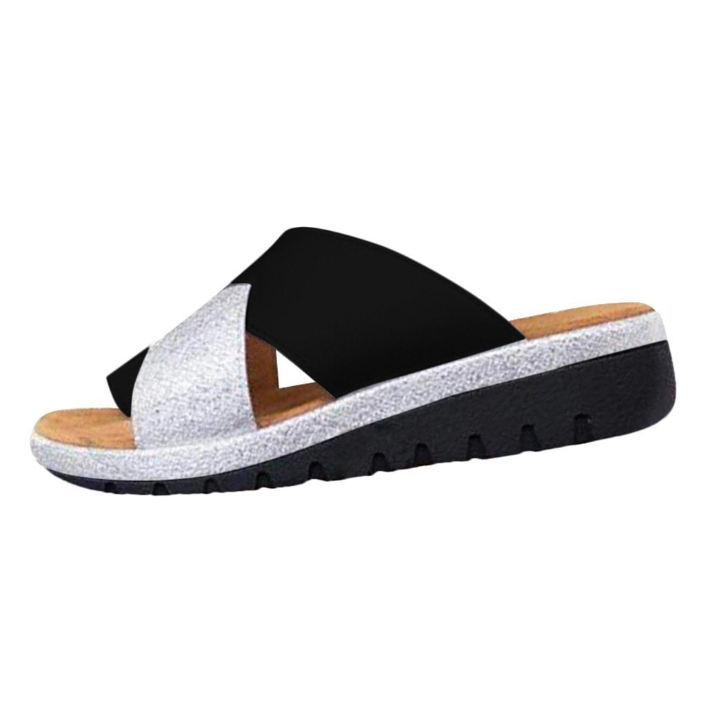 Large Size Sandals Women's Spring And Summer New Solid Color Slip-On