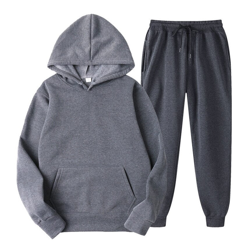 Women's oversized hooded sweatshirt and pants set