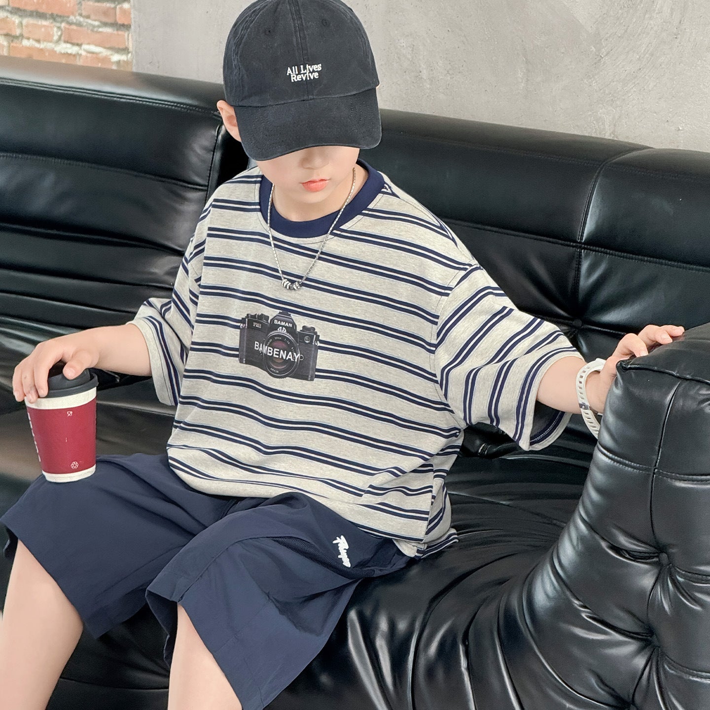 Children's Clothing Boys Set Short Sleeve Two-Piece Set for Kids