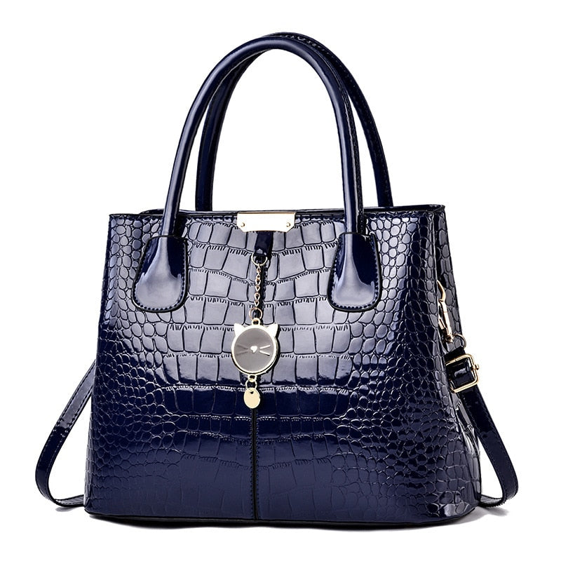 large soft leather-effect shoulder bag