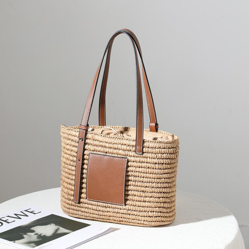 bohemian straw beach tote