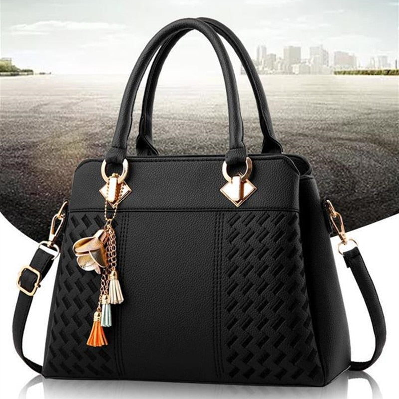 Tassel PU Large Tote