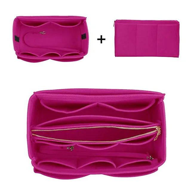 Multi pocket women's makeup bag toiletries storage bag.