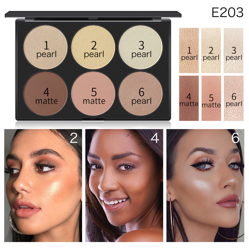 Paleta facial de seis tons