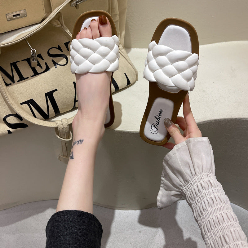 New Style Sandals And Slippers Casual All-Match Non-Slip Flat Slipper Women's Outer Wear