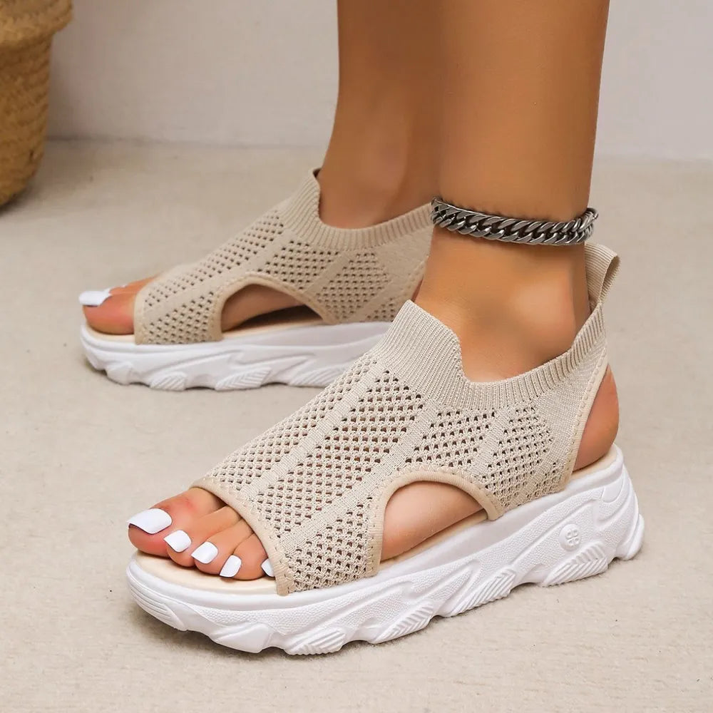 Fish mouth sandals for women breathable beach