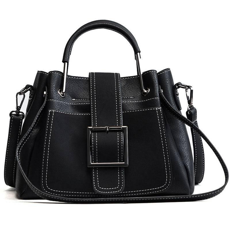 large leisure tote bag with leather-look finish