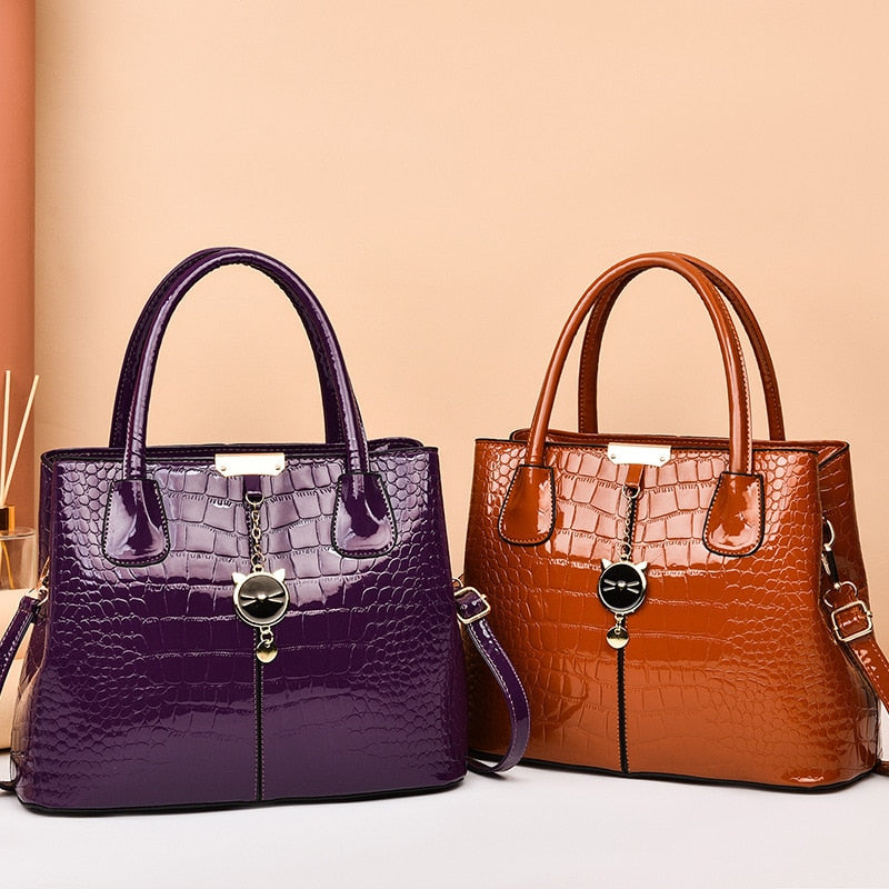large soft leather-effect shoulder bag