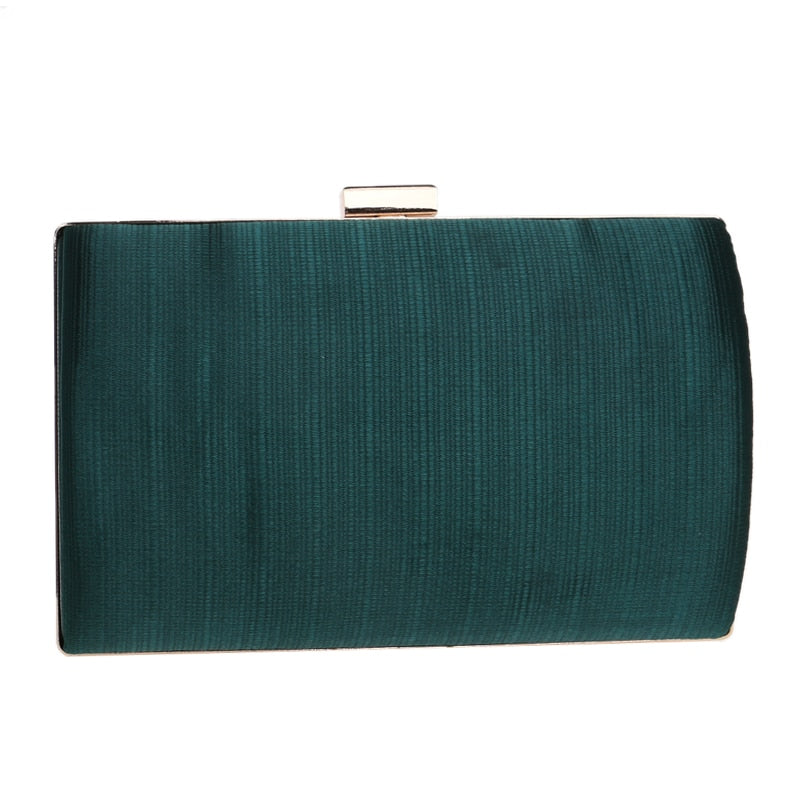 Golden Satin Evening Clutch