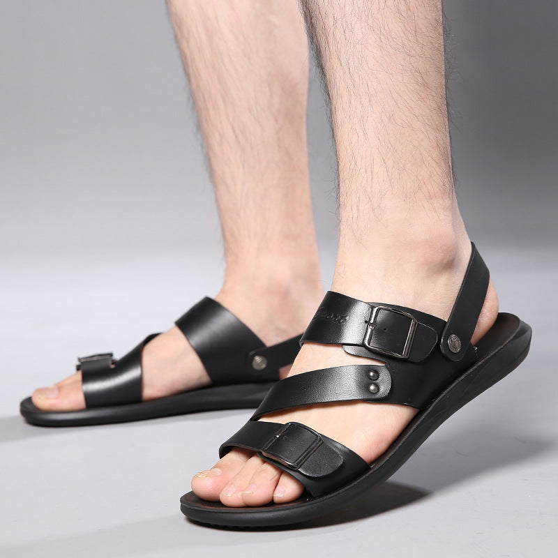 Large size sandals for men beach shoes for men cool slippers for men one shoe dual-use men's