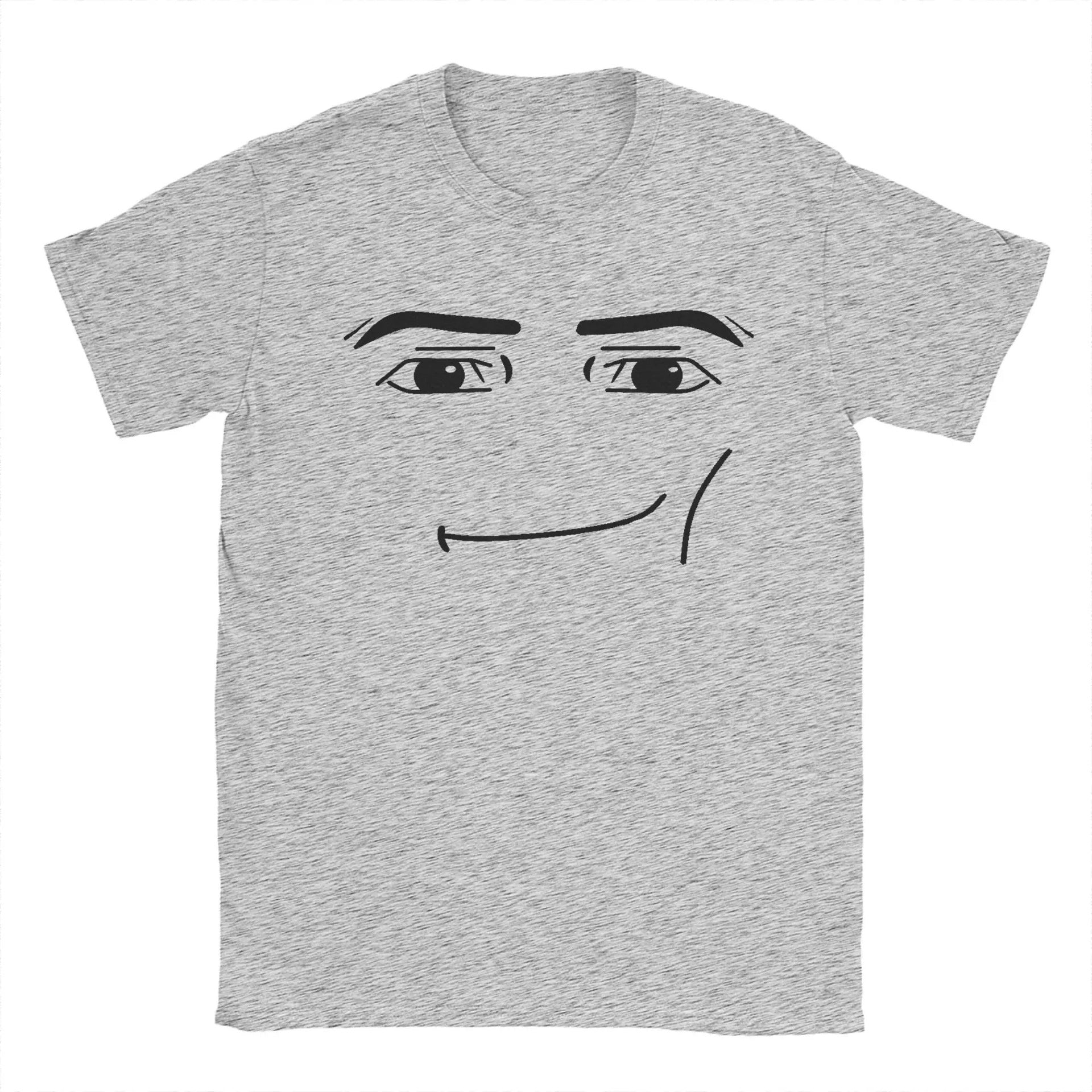 Anime Robot Robloxs Face T-Shirts Women Fun Tees Crew Neck S