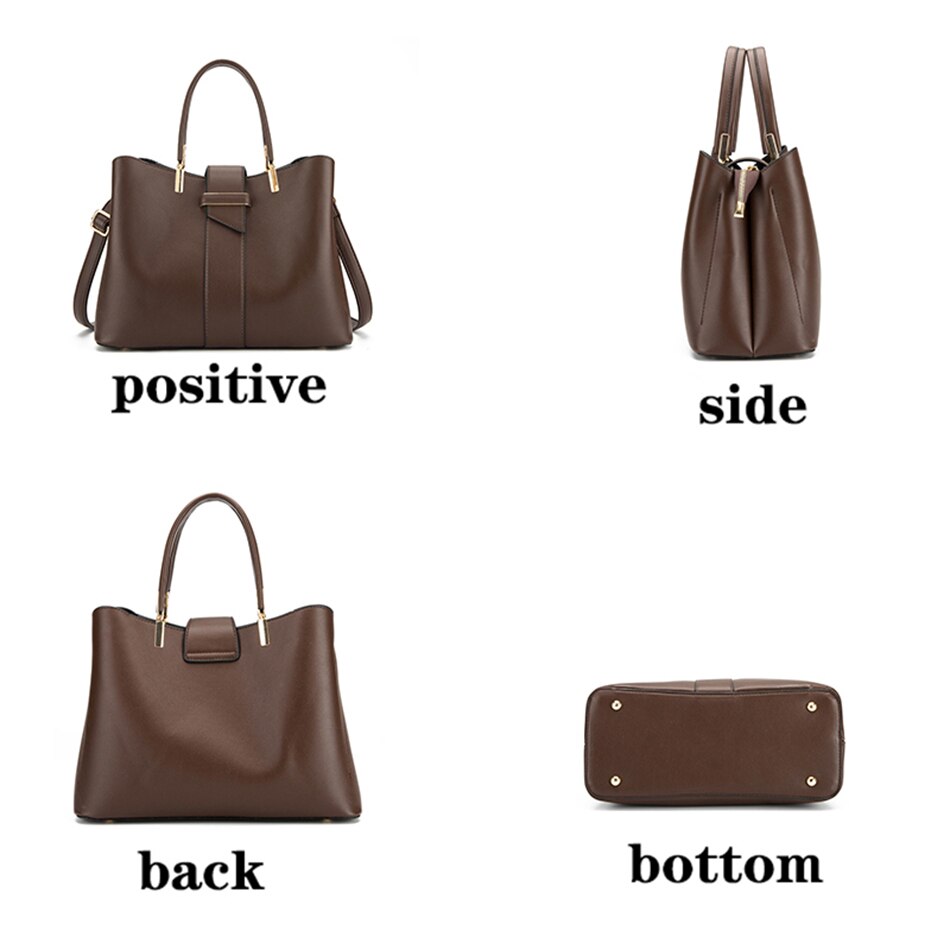 classic pu leather messenger bag