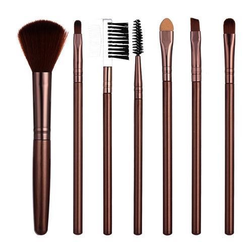 7-piece makeup brush set with long handles