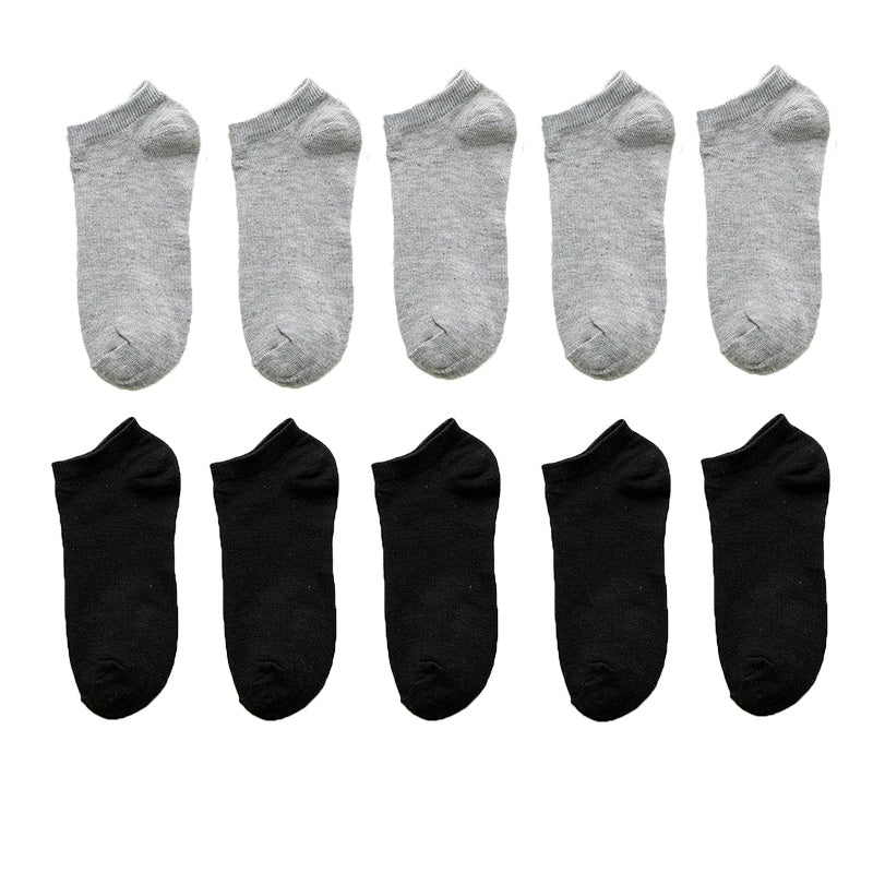 Socks Men And Women Solid Color Boat Socks Spring...