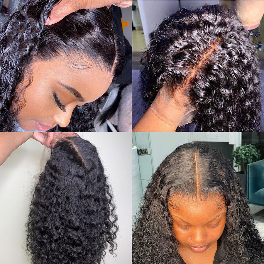 Human Hair With Small Curly Hair And Long Hair...