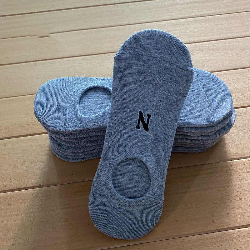 Socks Men And Women Solid Color Boat Socks Spring...