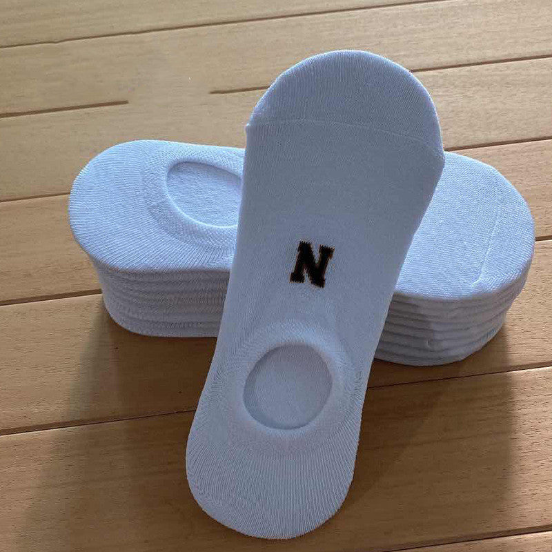 Socks Men And Women Solid Color Boat Socks Spring...
