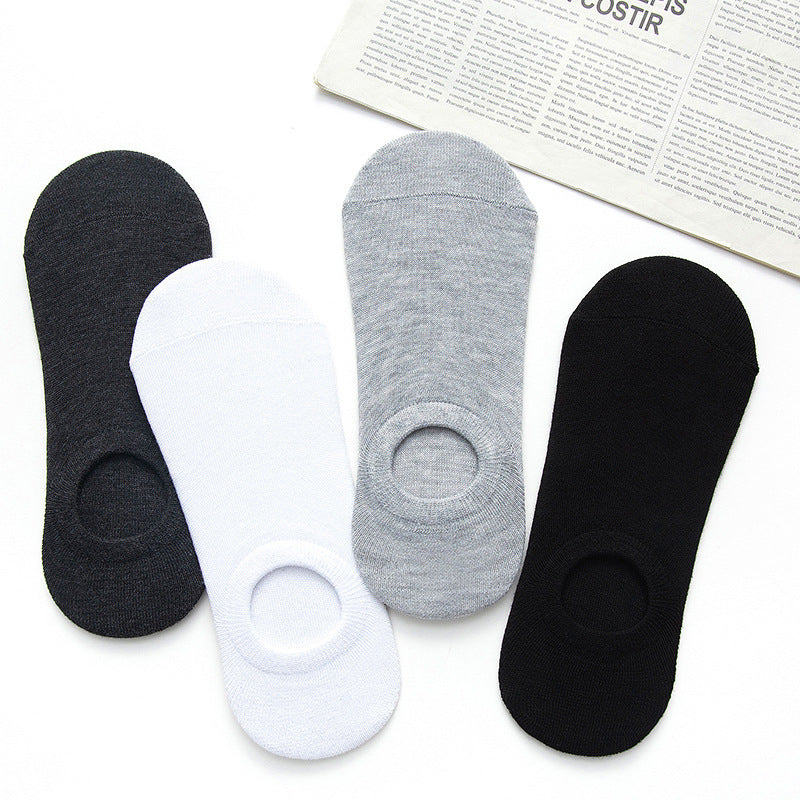 Socks Men And Women Solid Color Boat Socks Spring...