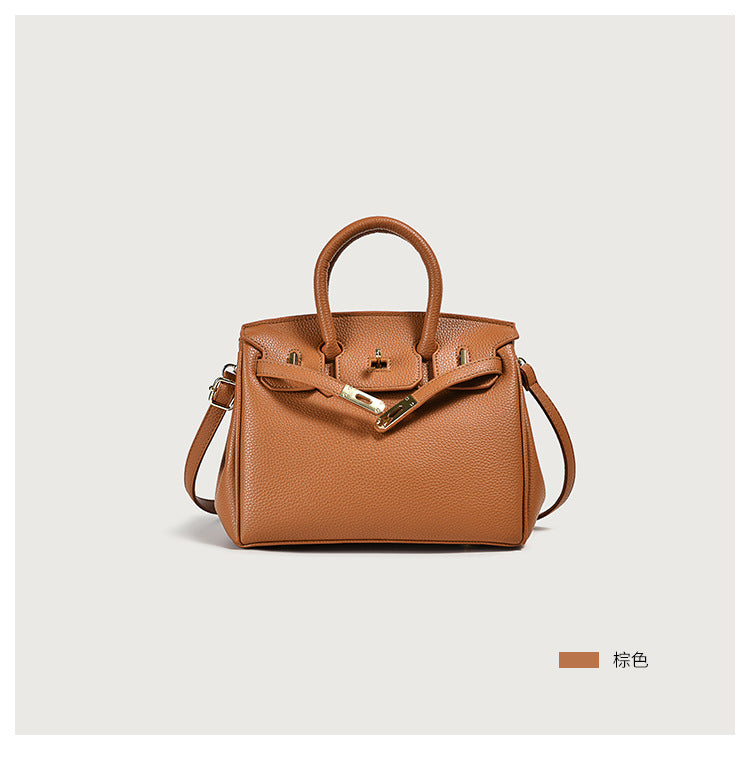 classic PU top-handle tote bag