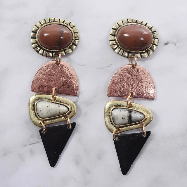 New za Indian Vintage Bracelets Jewelry Women Bohemian Ethnic Statement Charm Retro Resin Stone Bracelet Female