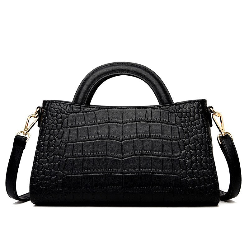 large embossed PU crossbody bag