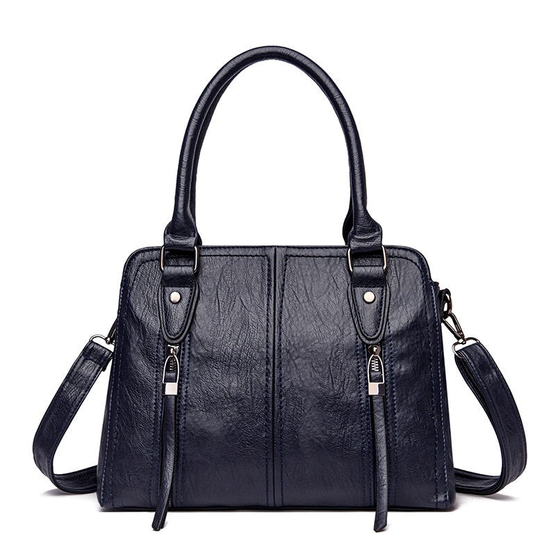 retro leather-look messenger bag