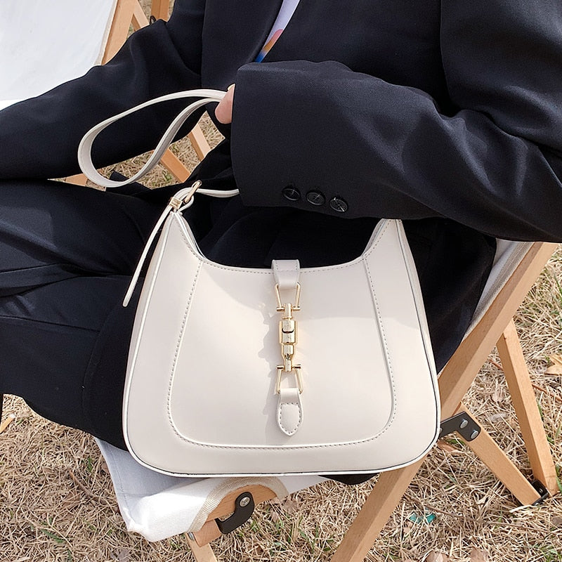 bag with two shoulder straps for underarm or crossbody use
