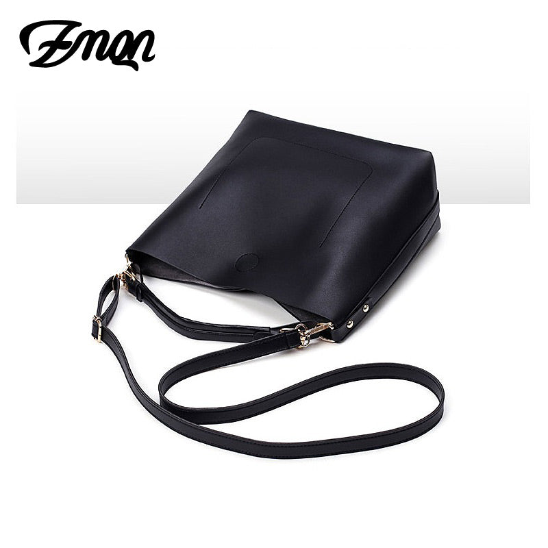 large PU bucket tote shoulder bag