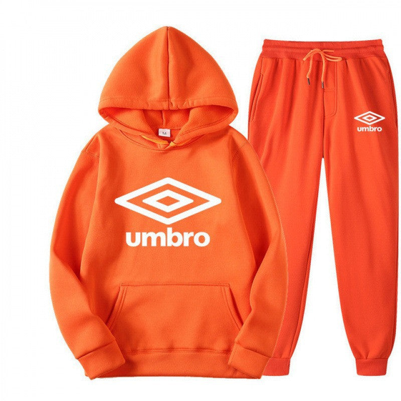Men's printed hoodie with jogger pants