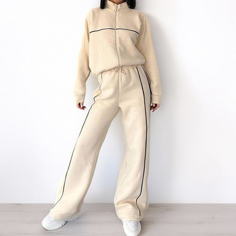 Tie-Waist Hoodie Tracksuit Set