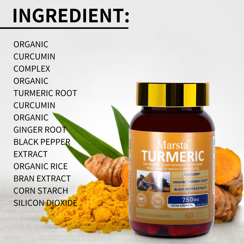 bottle of curcumin capsules
