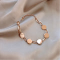 Luxury Famous Brand Jewelry Rose Gold Stainless Steel Roman numerals Bracelets & Bangles Female Charm Bracelet For Women