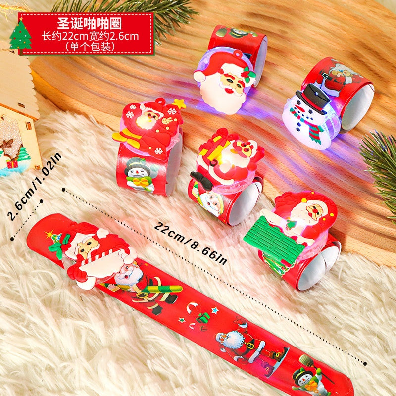 Christmas Decorative Plush Pop Bracelets for Kids, Creative Holiday Gifts and Party Favors for Kindergarten Celebrations