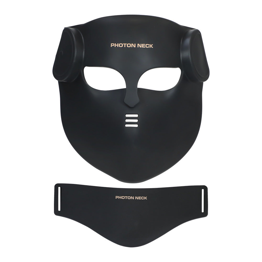 LED silicone facial mask with remote and neck device