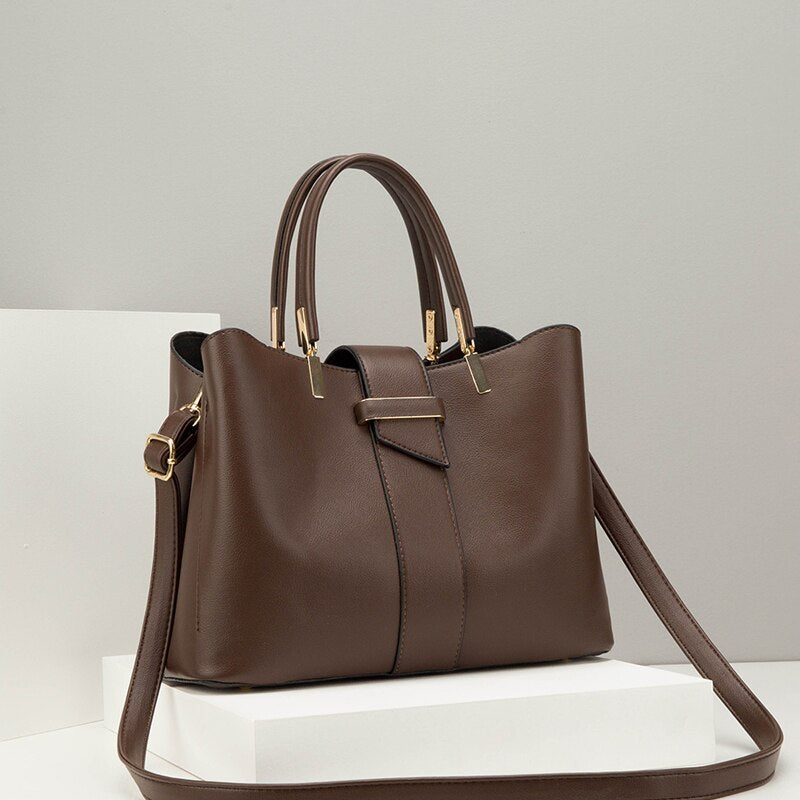 classic pu leather messenger bag
