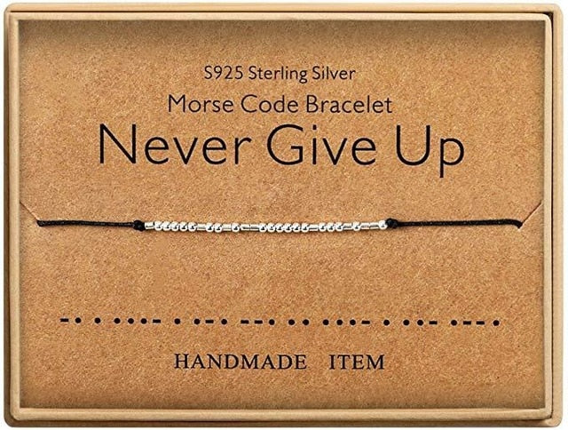 Fuck Off Morse Code Bracelets for Women Men Beads on Silk Cord Friendship Bracelet Gift Jewelry
