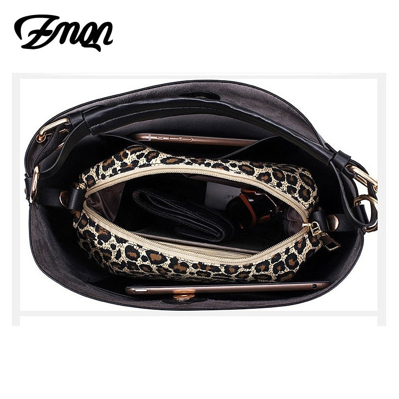large PU bucket tote shoulder bag