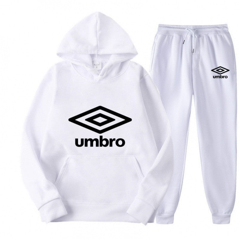 Men's printed hoodie with jogger pants