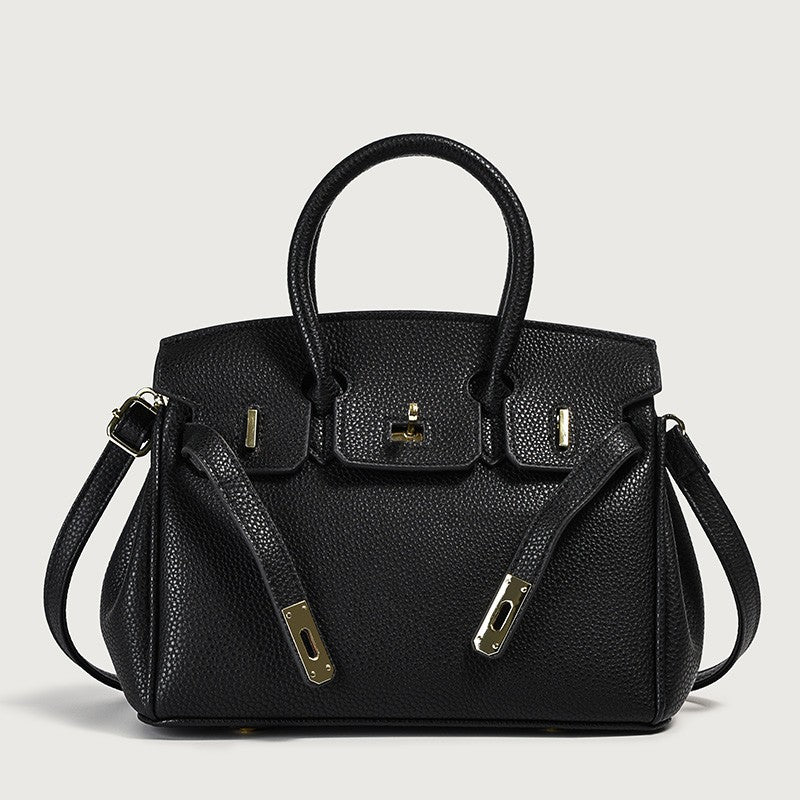 classic PU top-handle tote bag
