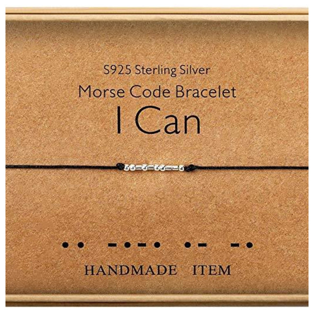 Fuck Off Morse Code Bracelets for Women Men Beads on Silk Cord Friendship Bracelet Gift Jewelry