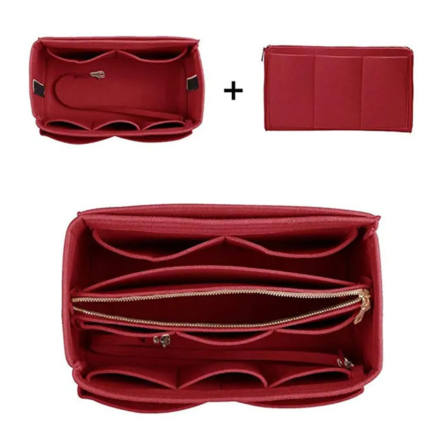 Multi pocket women's makeup bag toiletries storage bag.